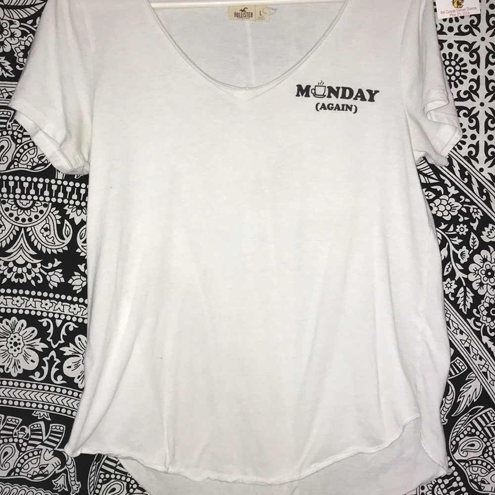 White graphic tee